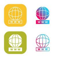 Unique World Wide Web Vector Icon