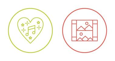 Music and Gallery Icon vector