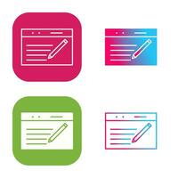 Unique Blogging Service Vector Icon