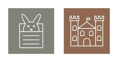 Bunny and Castle Icon vector