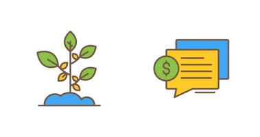Dialog and Sprout Icon vector