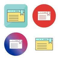 Unique Bookmarking Services Vector Icon