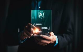 AI tech enhances businesses by processing data, improving decision-making, developing innovative products, automating processes, and boosting competitiveness. future technology photo
