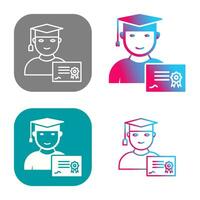 Unique Receiving Diploma Vector Icon