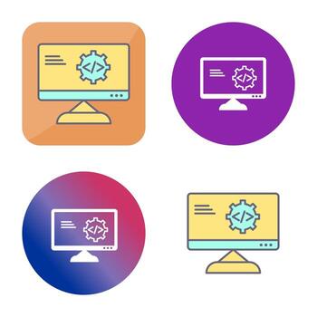 Unique Code Optimization Vector Icon