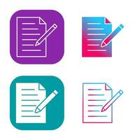 Unique Edit Document Vector Icon