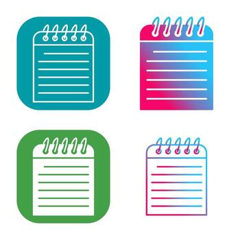 Unique Note Vector Icon