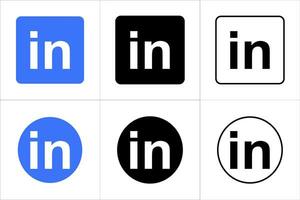 linked in Icon design vector