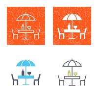 Unique Cafe Table Vector Icon