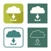 Unique Download from Cloud Vector Icon