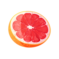 ai gegenereerd grapefruit plak Aan transparant achtergrond png