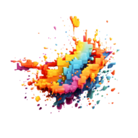 Ai generated colorful liquid dripping from a piece of paper png