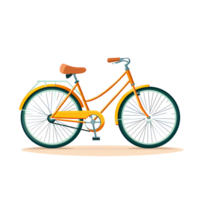 ai generado bicicleta icono, plano estilo, aislado en transparente antecedentes png