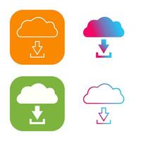 Unique Download from Cloud Vector Icon