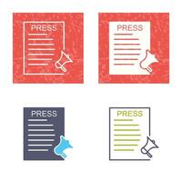 Unique Press Releases Vector Icon