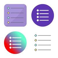 icono de vector de lista con viñetas único
