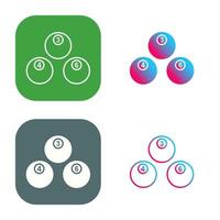 Unique Snooker Balls Vector Icon