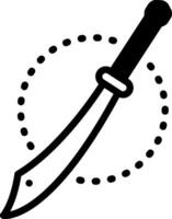 solid icon for sword vector