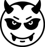 solid icon for scary vector