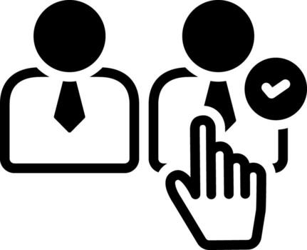 sólido icono para recomendación vector