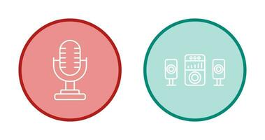 Microphone and Sound System Icon vector