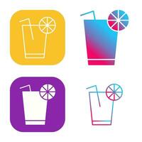 Unique Lemon Juice Vector Icon