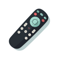 Ai generated tv remote control icon, flat style, isolated on transparent background png