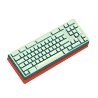 ai generiert Computer Tastatur auf ein transparent Hintergrund png