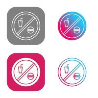 No Food or Drinks Vector Icon