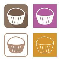 icono de vector de muffin de chocolate