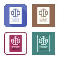 icono de vector de pasaporte