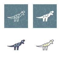 icono de vector de dinosaurio