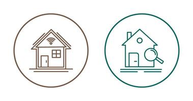 Search and Smart Home Icon vector