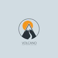 volcán logo vector