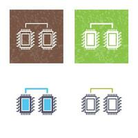 Processors Connected Vector Icon