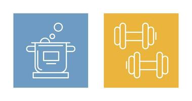 Cooking and Exercise Icon vector