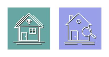 Search and Smart Home Icon vector