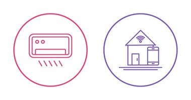Air Conditioner and Home Automation Icon vector