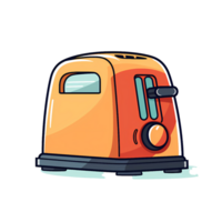 Ai generated toaster icon, cartoon toaster png