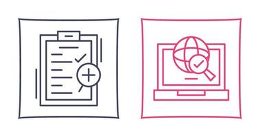 Research and Clipboard Icon vector