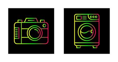 Digital Camera and Washing  Icon vector