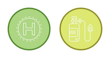 Helipad and Oxygen Icon vector