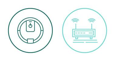 Power Button and Wifi Signals Icon vector