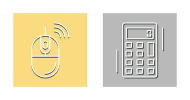 Calculator and Mouse Icon vector