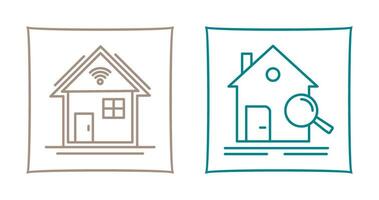 Search and Smart Home Icon vector