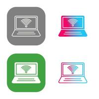 Connected Laptop Vector Icon