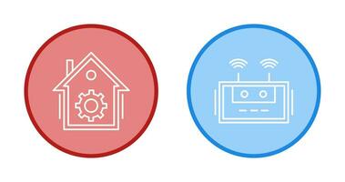 Home Automation and Router Icon vector