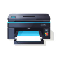 Ai generated printer on transparent background png