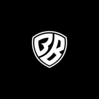 BB Initial Letter in Modern concept Monogram Shield Logo vector