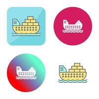 Cargo Ship Vector Icon